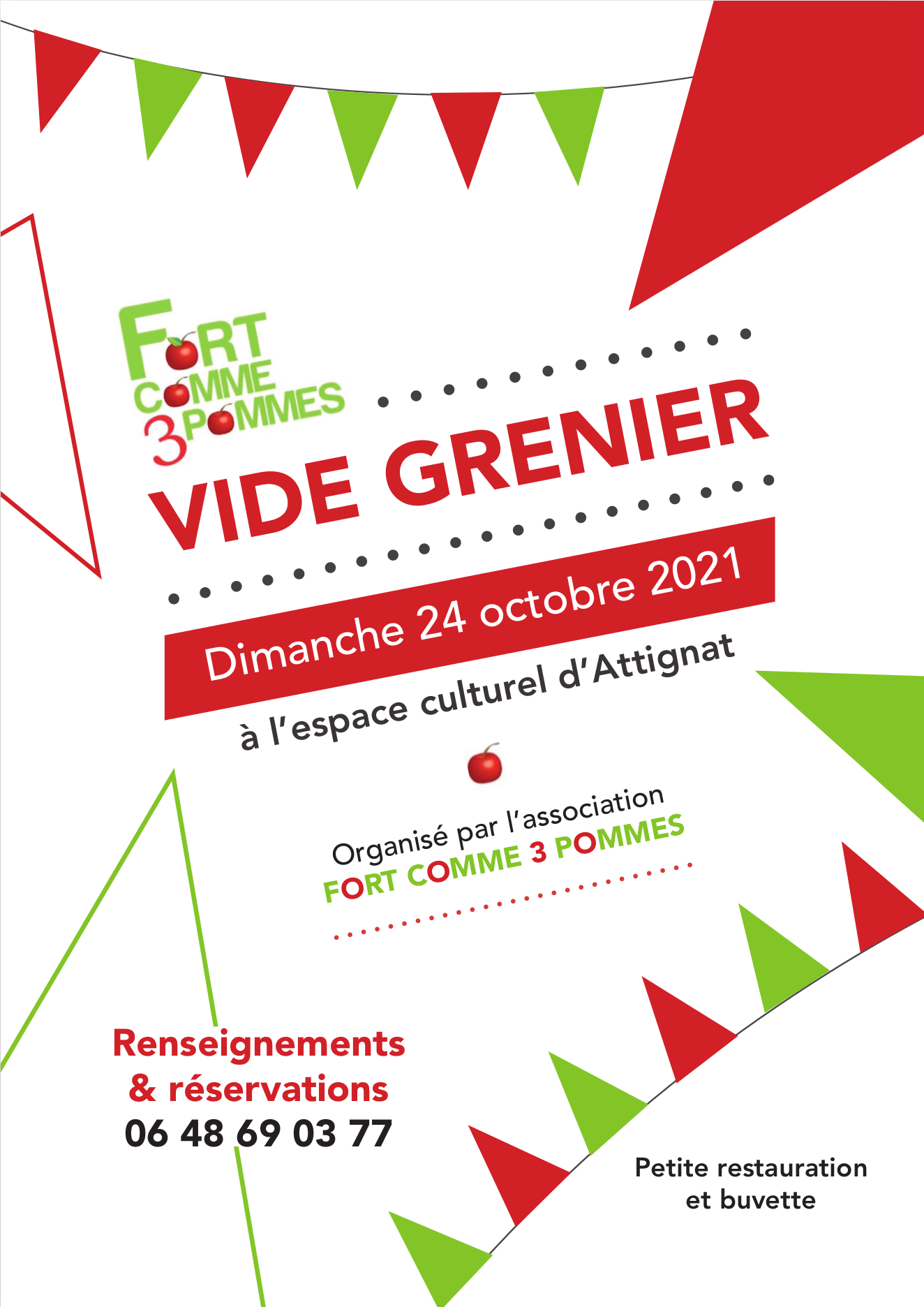 Vide grenier organisé par l'association Fort Comme 3 Pommes